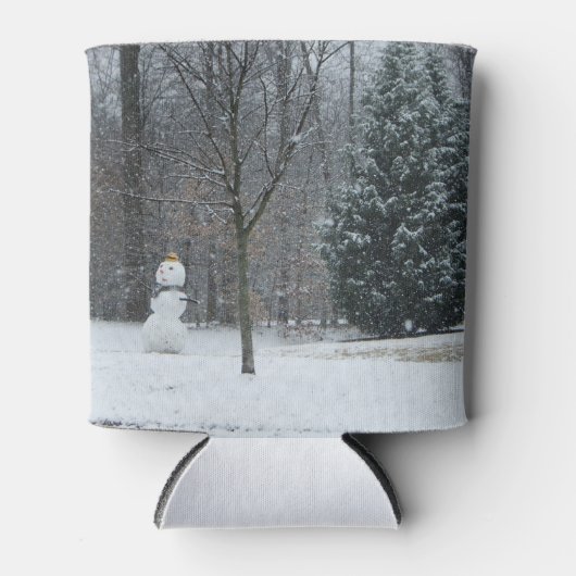 Winterschneeszene der Nachbarin Dosenkühler (Vorderseite)