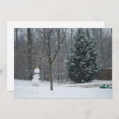 Winterschneeszene der Nachbarin Feiertagskarte (Vorne/Hinten)