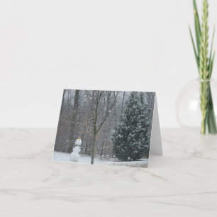 Winterschneeszene der Nachbarin Feiertagskarte