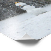 Winterschneeszene der Nachbarin Fotodruck (Ecke)