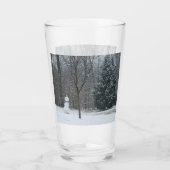 Winterschneeszene der Nachbarin Glas (Rückseite)