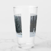 Winterschneeszene der Nachbarin Glas (Links)