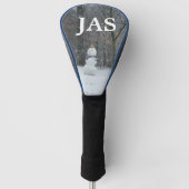 Winterschneeszene der Nachbarin Golf Headcover (Vorderseite)