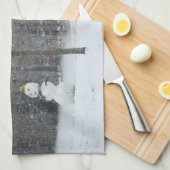 Winterschneeszene der Nachbarin Handtuch (Viertel Falte)