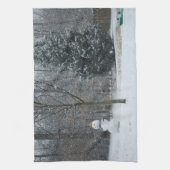 Winterschneeszene der Nachbarin Handtuch (Vertikal)