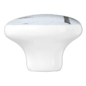 Winterschneeszene der Nachbarin Keramikknauf (Seitenansicht)