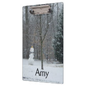 Winterschneeszene der Nachbarin Klemmbrett (Links)