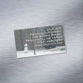 Winterschneeszene der Nachbarin Magnetische Visitenkarte (Beispiel)