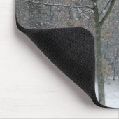 Winterschneeszene der Nachbarin Mousepad (Ecke)