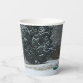 Winterschneeszene der Nachbarin Pappbecher (Rückseite)