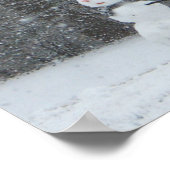 Winterschneeszene der Nachbarin Poster (Ecke)