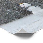 Winterschneeszene der Nachbarin Poster (Ecke)
