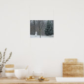 Winterschneeszene der Nachbarin Poster (Küche)