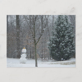 Winterschneeszene der Nachbarin Postkarte