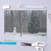 Winterschneeszene der Nachbarin Seidenpapier (Handwerk)