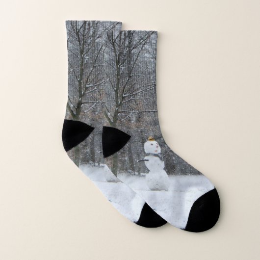 Winterschneeszene der Nachbarin Socken (Paar)