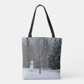 Winterschneeszene der Nachbarin Tasche (Rückseite)