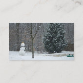 Winterschneeszene der Nachbarin Visitenkarte (Rückseite)