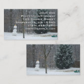 Winterschneeszene der Nachbarin Visitenkarte (Vorne/Hinten)