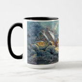 Winterschneeszene Dezember Saisonurlaub Tasse (Links)