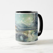 Winterschneeszene Dezember Saisonurlaub Tasse (VorderseiteRechts)