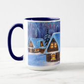 Winterschneeszene Dezember Saisonurlaub Tasse (Links)