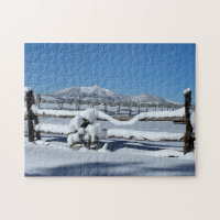Winterschneeszene im Norden von Arizona