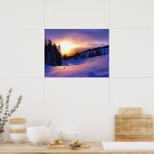 Winterschneeszene in Italien Poster (Küche)