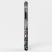 Winterschneeszene mit niedlichem Schwarz-Bein-Hund Case-Mate iPhone Hülle (Hinten/Rechts)