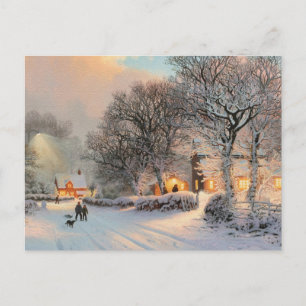 Winterschneeszene Postkarte