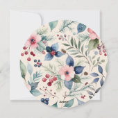 Winterschneeszene Wasserfarbe Frohe Weihnachten (Rückseite)