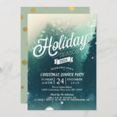 Winterschneeszene Weihnachtsfest Neujahr Party Einladung (Vorne/Hinten)