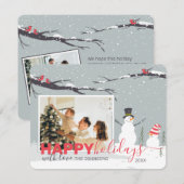 Winterschneeurlaub Grußkarte Feiertagskarte (Vorne/Hinten)
