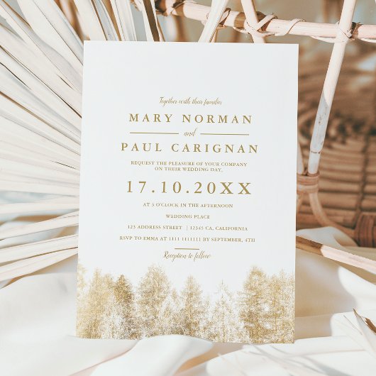 Winterschneewald Blau Weihnachtszeit Einladung