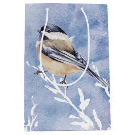 Winterschneewald Chickadee Bird Naturkunde Mittlere Geschenktüte