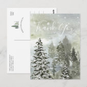 Winterschneewald dank Karte Postkarte (Vorne/Hinten)