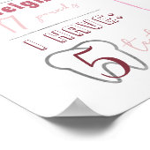 Winterschneewald Erster Geburtstag Foto Poster (Ecke)