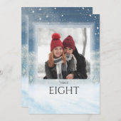 Winterschneewald Foto Tischnummer (Vorne/Hinten)