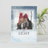 Winterschneewald Foto Tischnummer (Stehend Vorderseite)