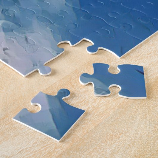 Winterschneewald mit schneebedeckter Landschaft Puzzle (Seite)