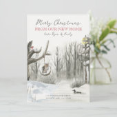 Winterschneewald Natur Weihnachtswandern Ankündigung (Stehend Vorderseite)