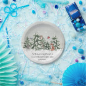 Winterschneewald-Tierfreunde Fox-Kaninchen  Pappteller (Party)