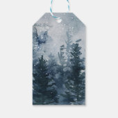 Winterschneewald Waldtier Danke, dass ihr euch daf Geschenkanhänger (Rückseite)