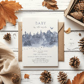 Winterschneewaldbaby ist kalt draußen einladung