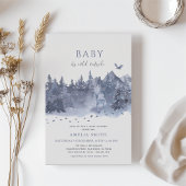 Winterschneewaldbaby ist kalt draußen einladung