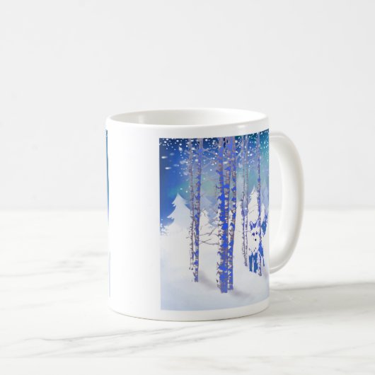 Winterschneewaldfresser Kaffeetasse (VorderseiteRechts)