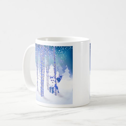 Winterschneewaldfresser Kaffeetasse (Vorderseite Links)