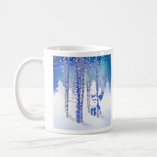 Winterschneewaldfresser Kaffeetasse (Links)