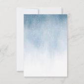 Winterschneewaldhochzeit Dankeskarte (Rückseite)