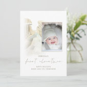 Winterschneeweg Foto Baby Erstes Weihnachtsfest (Stehend Vorderseite)